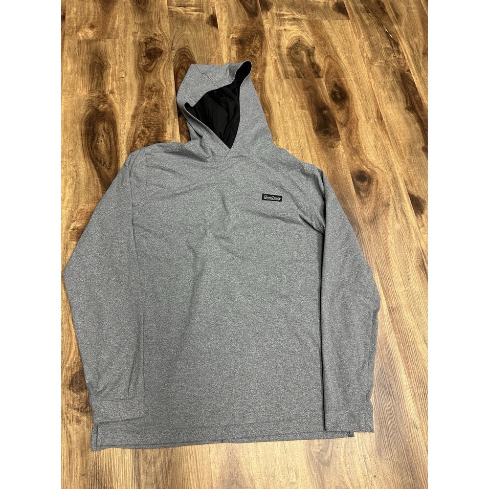Good Good Golf Performance Hoodie Mens M Gray Stretch Pullover Pocket